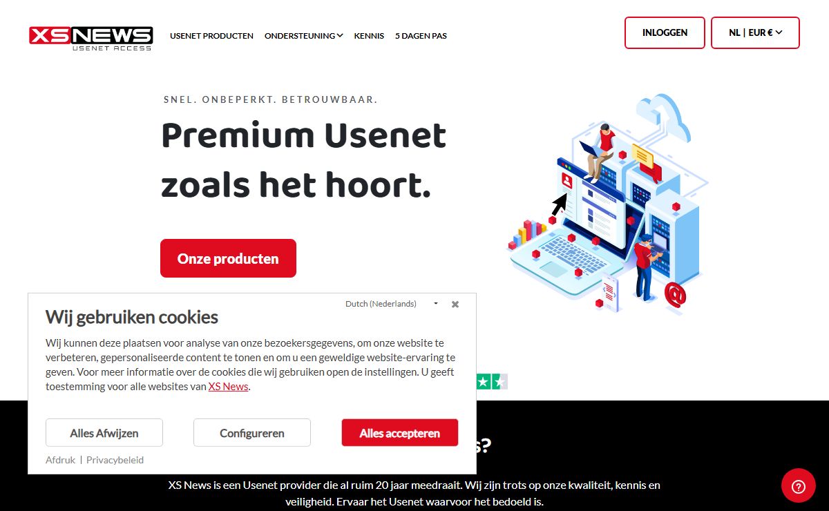 XS News premium Usenet. Snel, onbeperkt en betrouwbaar.