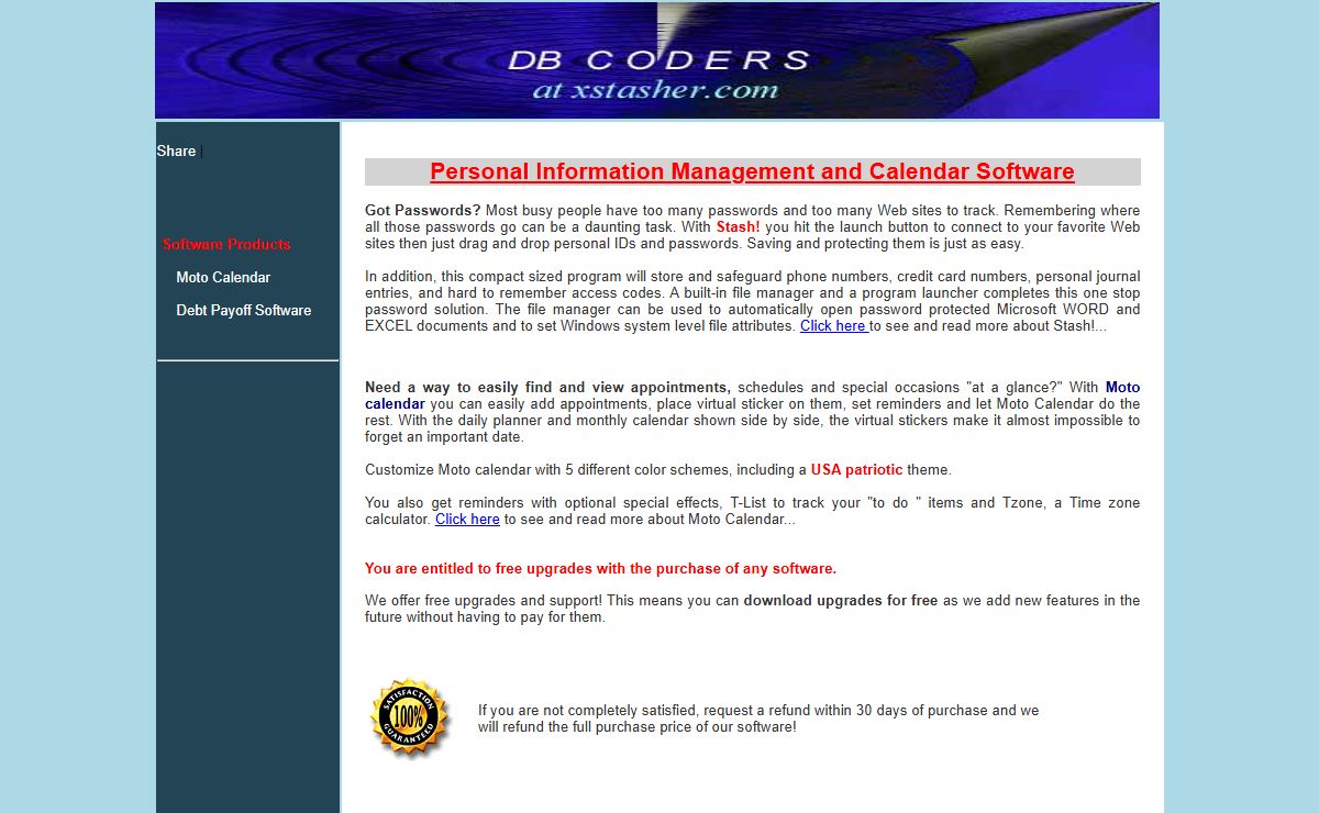 Password management and Calendar software