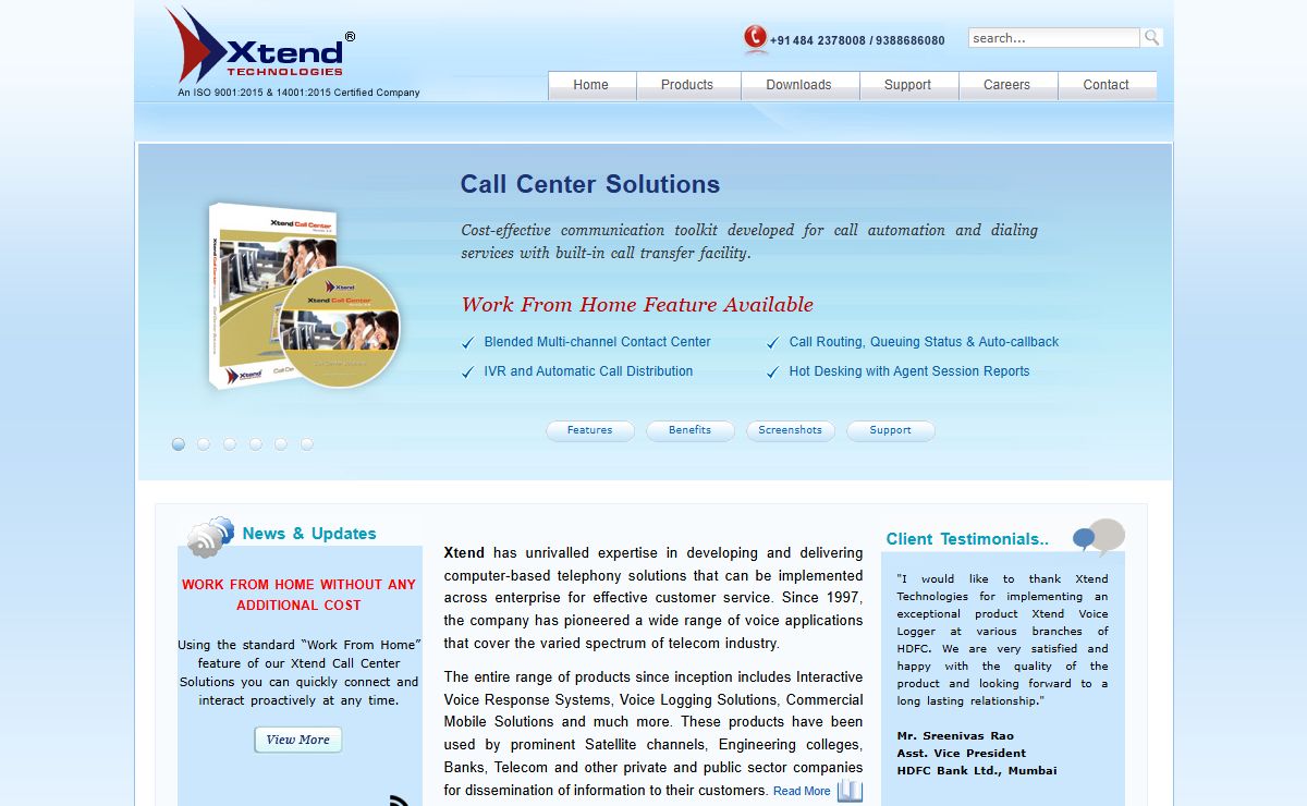 Xtend Technologies (P) Ltd. | IVR Toolkit | Voice Logging Solutions | Outbound Dialer Software IVRS | Call center Solutions | Call Billing system
