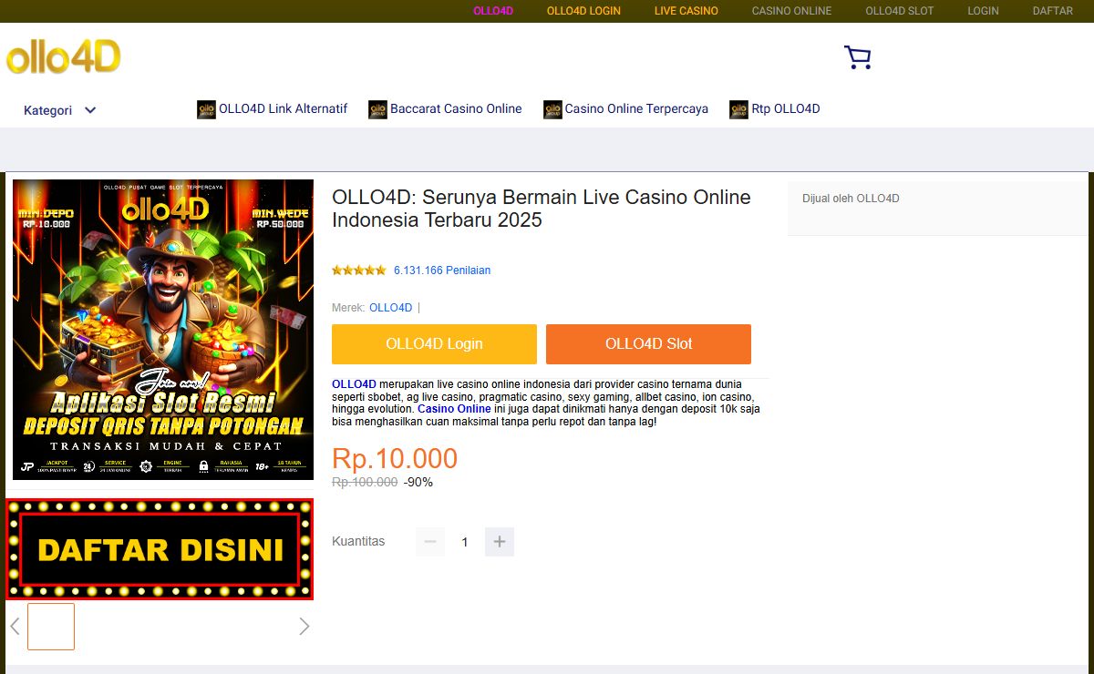 OLLO4D: Serunya Bermain Live Casino Online Indonesia Terbaru 2025