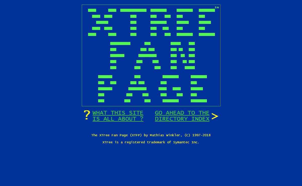 XTree Fan Page : Everything About the Legendary XTREE File Manager