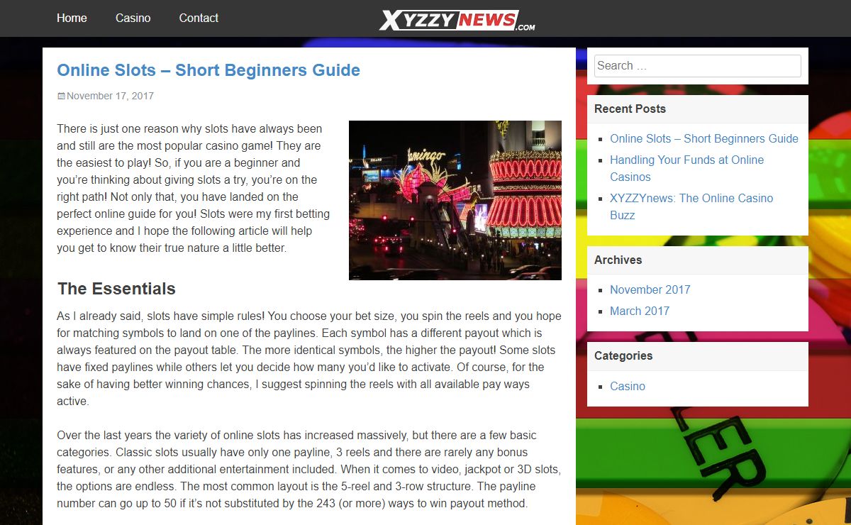 XYZZYnews: The Online Casino Buzz