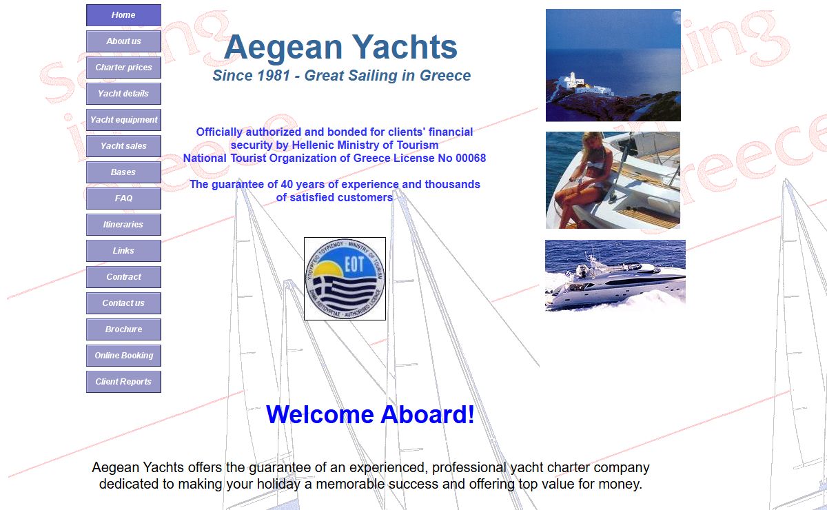 Yacht charter Greece main page