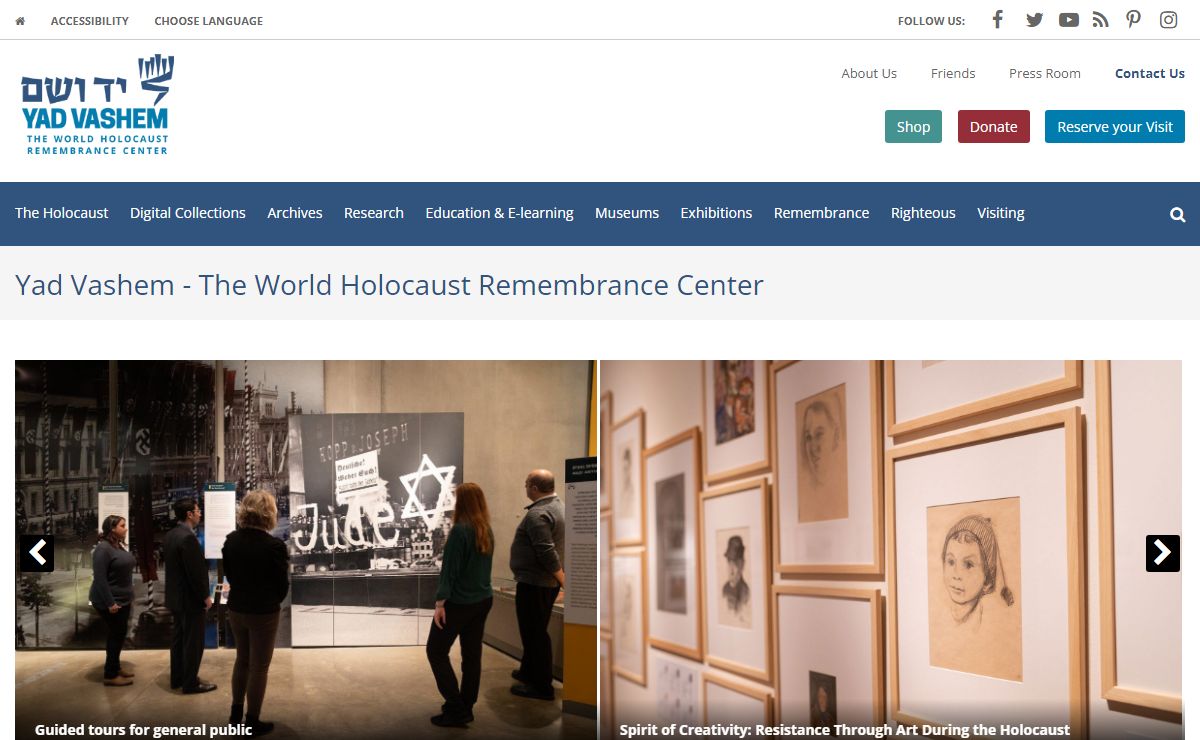 Yad Vashem. The World Holocaust Remembrance Center |