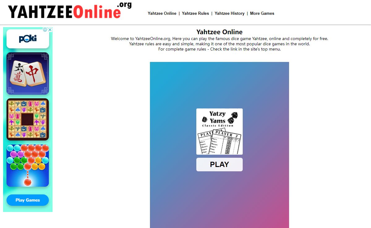 Yahtzee Online - Play Yahtzee