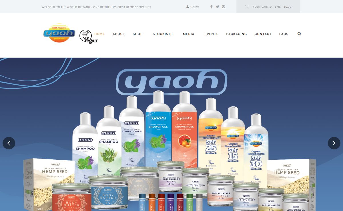 Welcome to the world of Yaoh - one of the UK’s first hemp companies