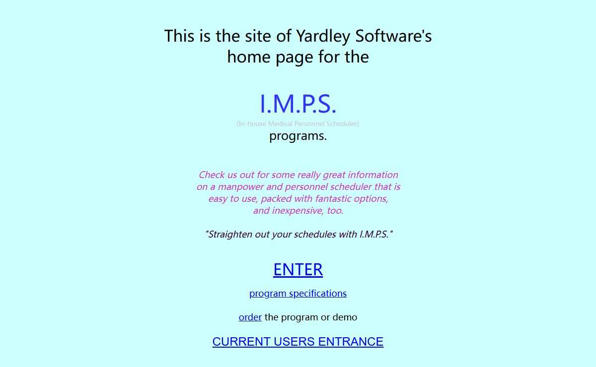 Yardley Software's staff scheduling programs