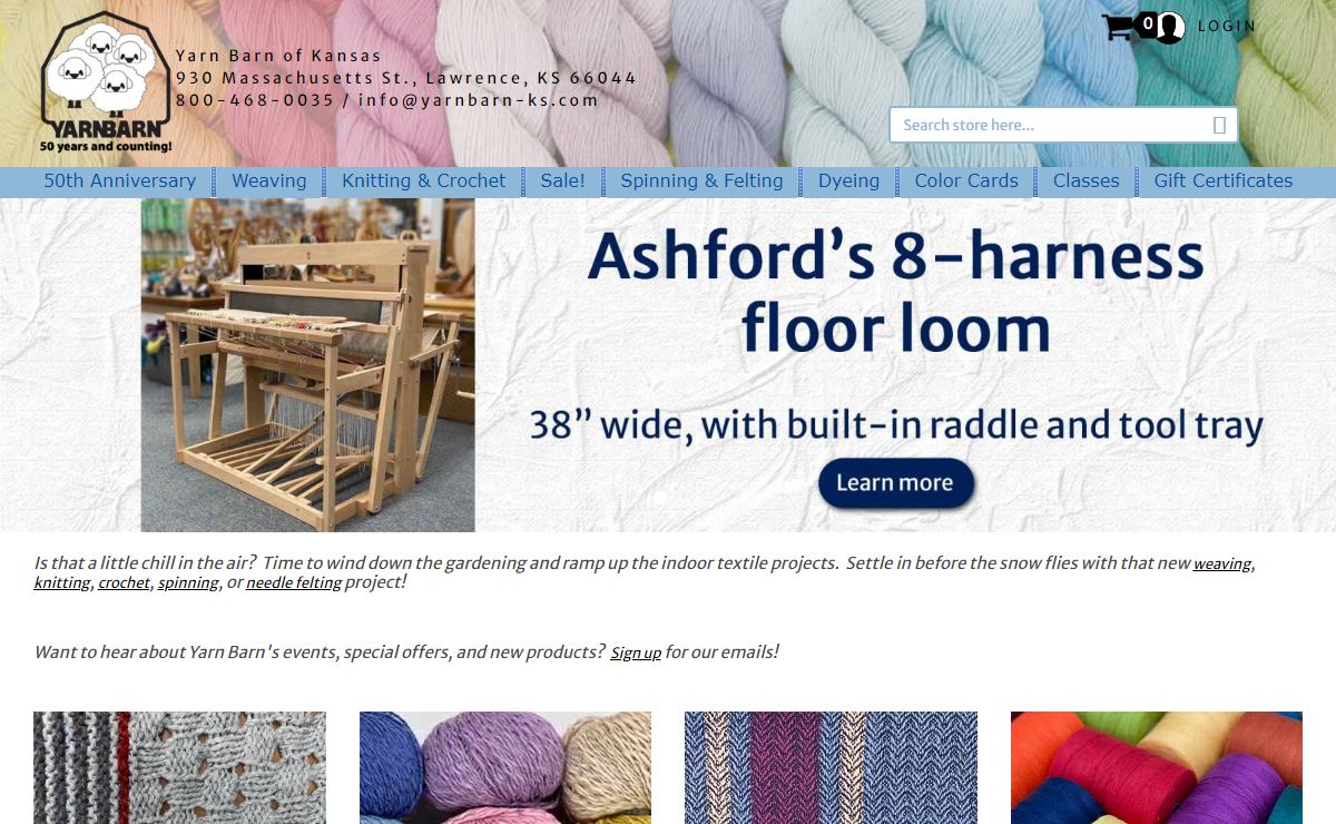 Yarn Barn KS - Knitting Yarns, Weaving Yarns, Looms & Supplies