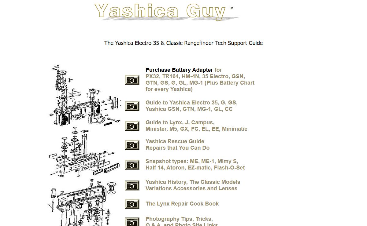 Yashica Electro 35 & Rangefinder camera user Homepage
