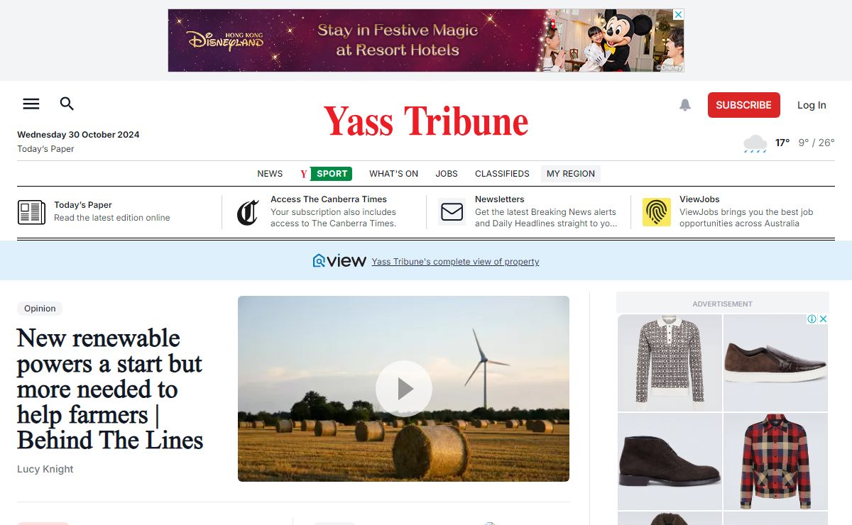 Yass news, sport and weather | Yass Tribune | Yass, NSW