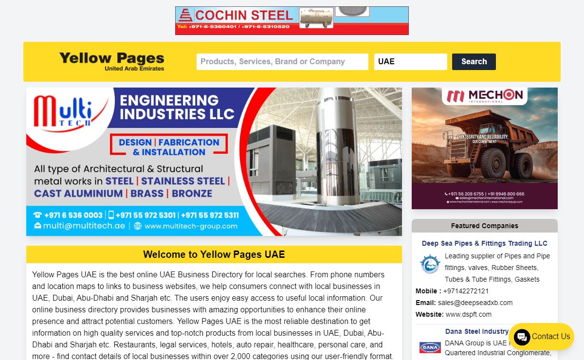 YellowPages-UAE, The Online Directory for Businesses and Brands in the UAE