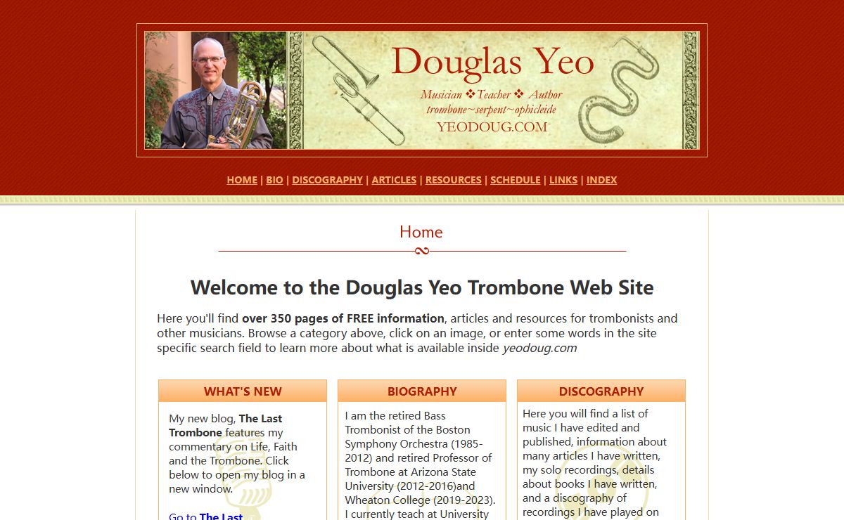 Douglas Yeo Trombone Web Site