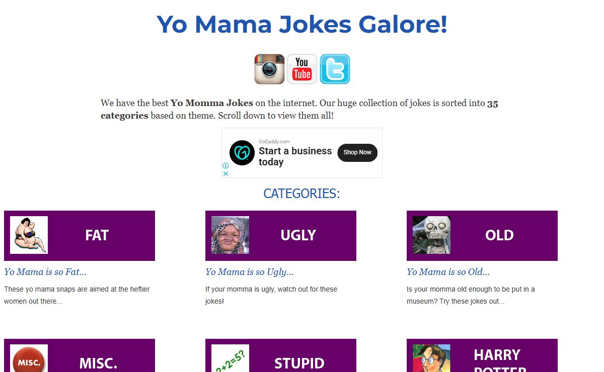 Yo Mama Jokes Galore - The Best Yo Momma Jokes on The Web!