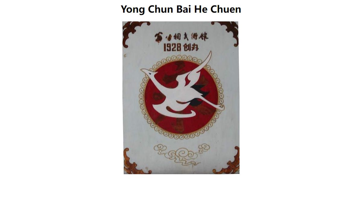 Yong Chun White Crane Kung Fu