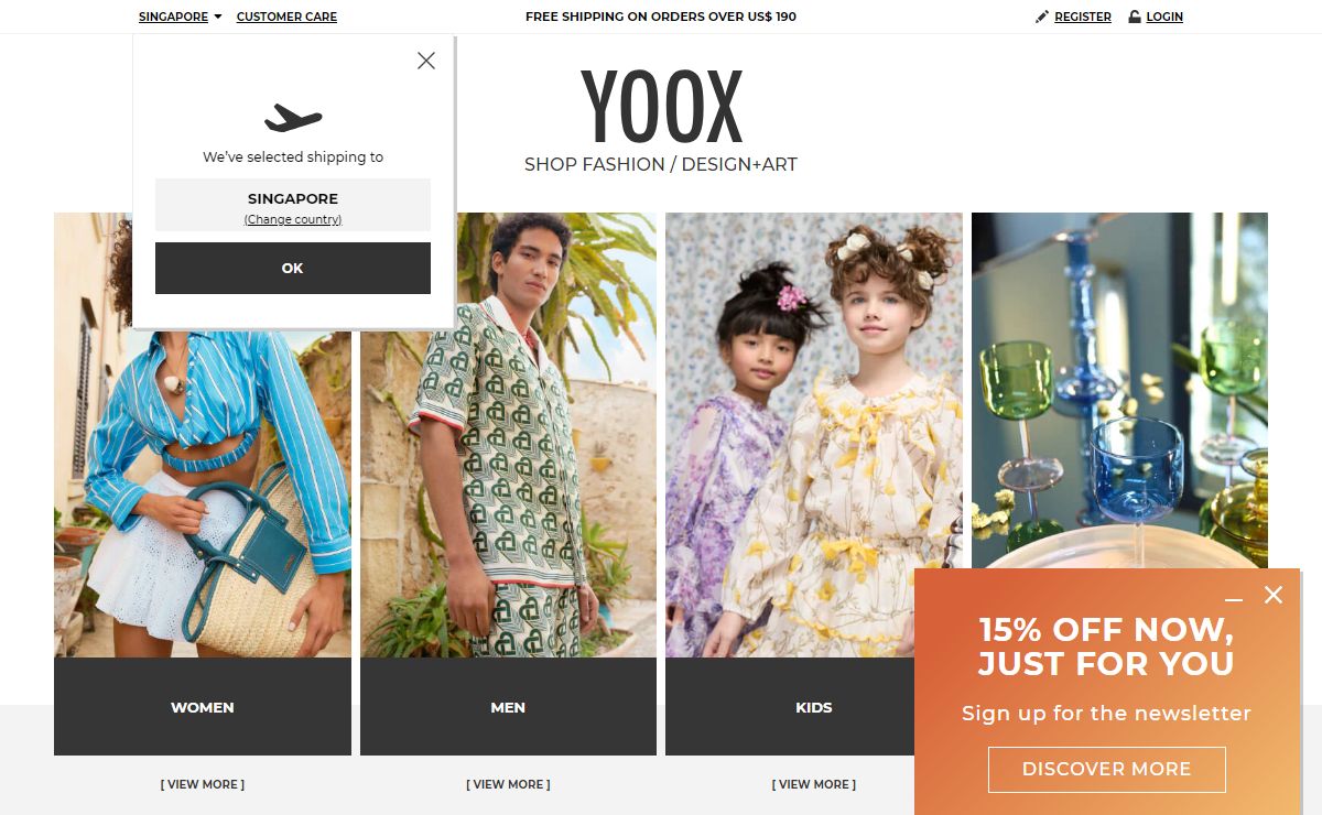 YOOX | Designer Brands and Home Decor