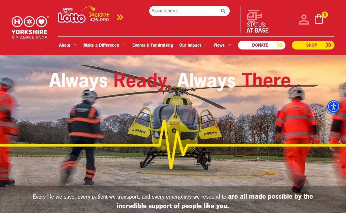 Yorkshire Air Ambulance Charity - YAA - Donate Today