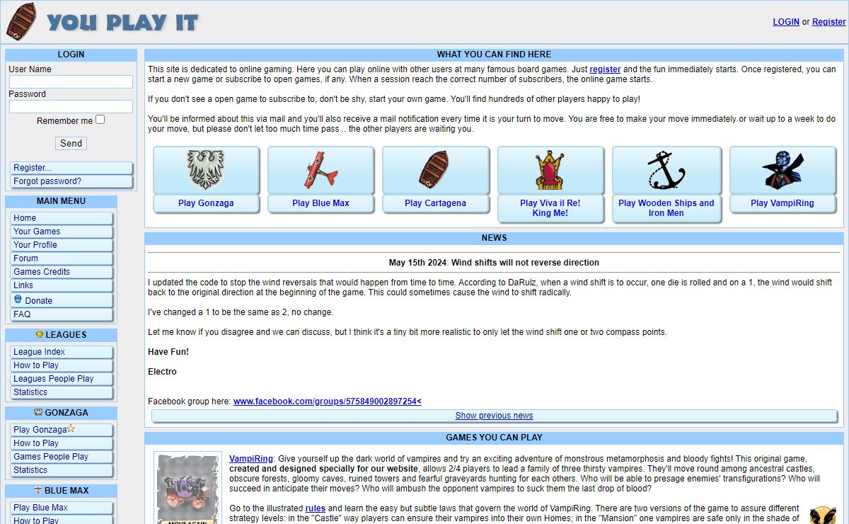 Play Cartagena boardgame online or challenge other players at different wargames.