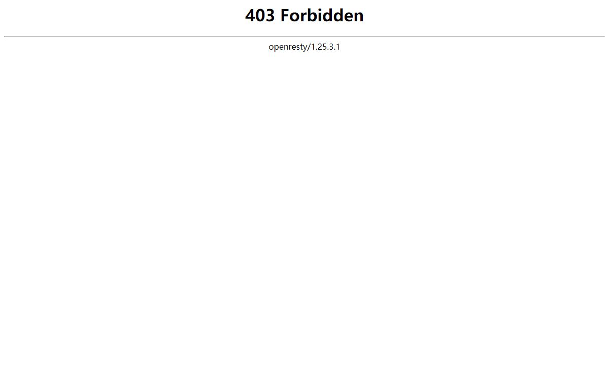 403 Forbidden