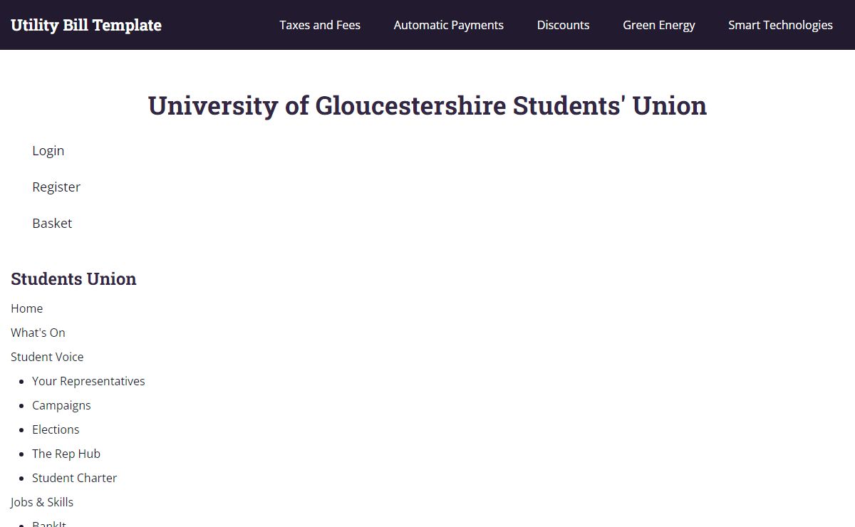 UGSU Your Students' Union | Students' Utility Bill Template