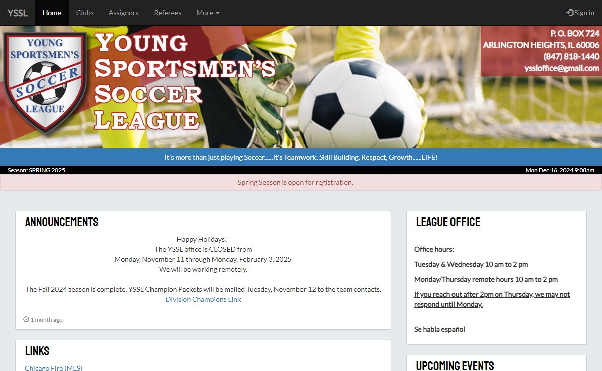 Young Sportsmen's Soccer League | YSSL