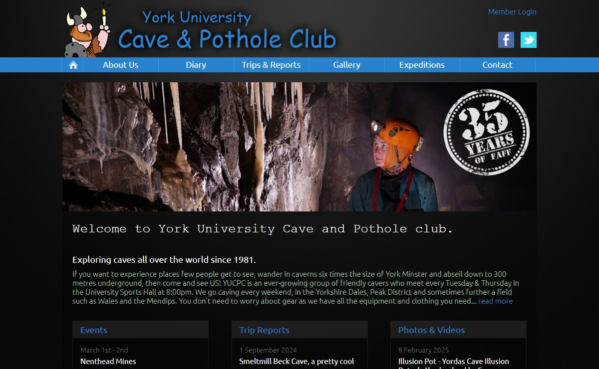 YUCPC - York University Cave & Pothole Club - Caving trips to the Yorkshire Dales, Peak District, Mendips and Wales