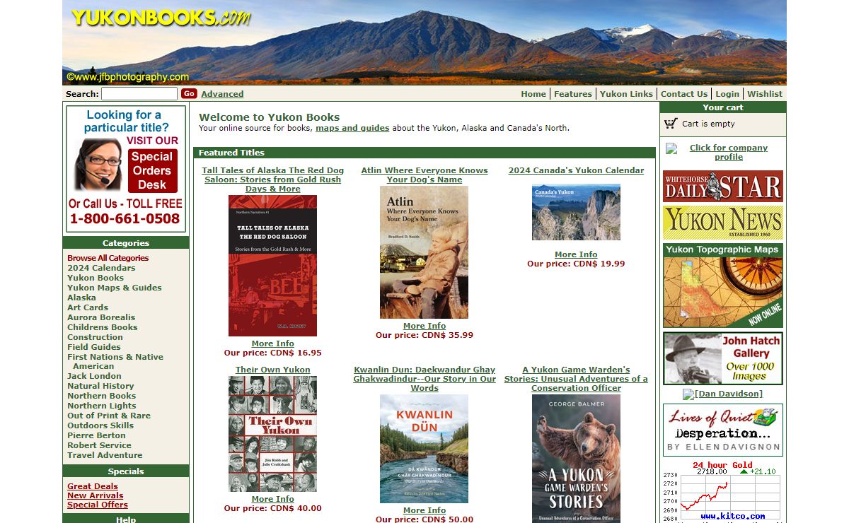 Yukon Books - New, Out Of Print, First Nations, Children's and Yukon Maps