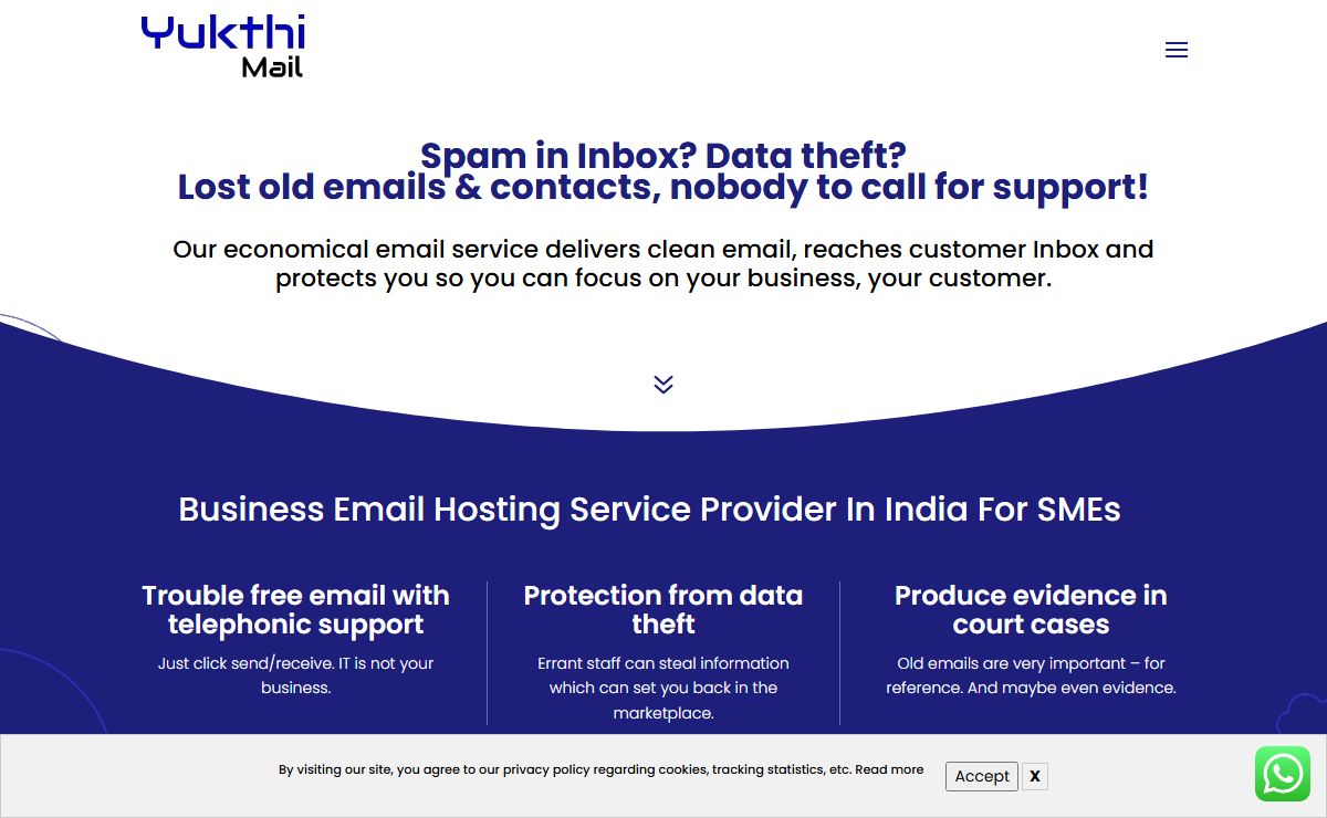 Email Hosting Service Provider In India - Yukthi Mail