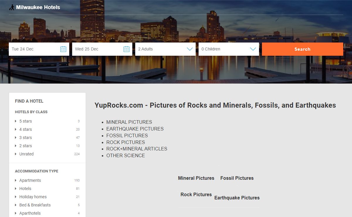 YupRocks.com - Pictures of Rocks and Minerals, Fossils, and Earthquakes