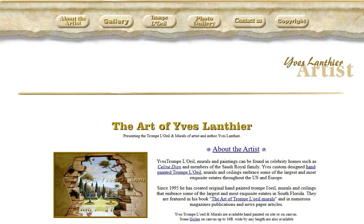 YvesArt Studio, Trompe L'Oeil Murals and Photgraphy by Yves Lanthier.