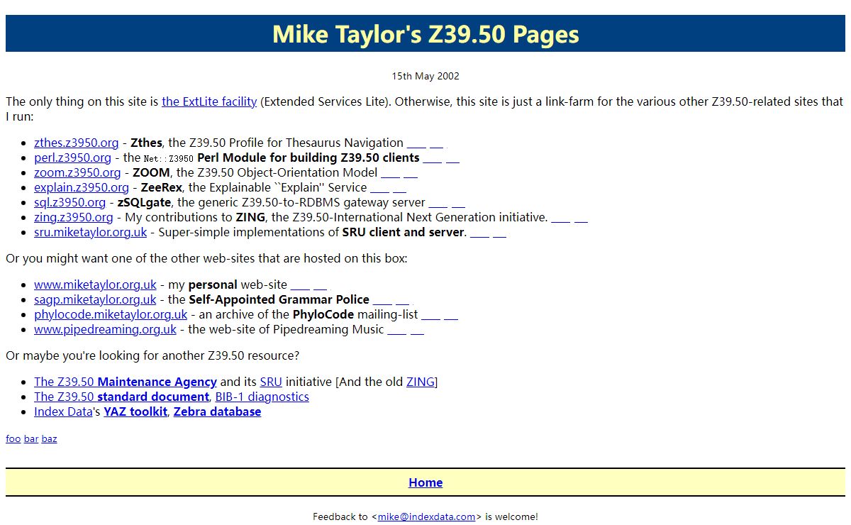 Z39.50 - Home Page