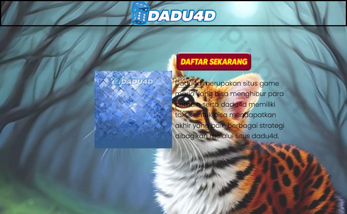 Dadu4d Situs Game Mario Resmi Terpercaya Dengan Taktik Game Terbaik