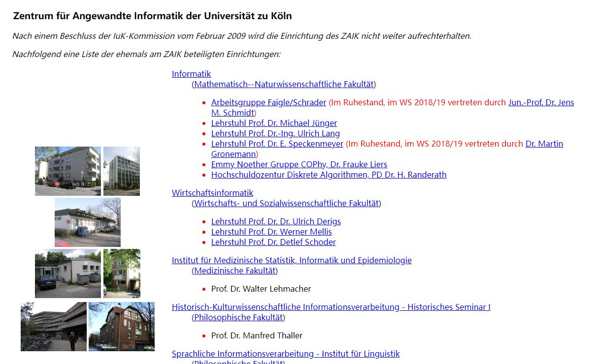 Zentrum für Angewandte Informatik der Universität zu Köln