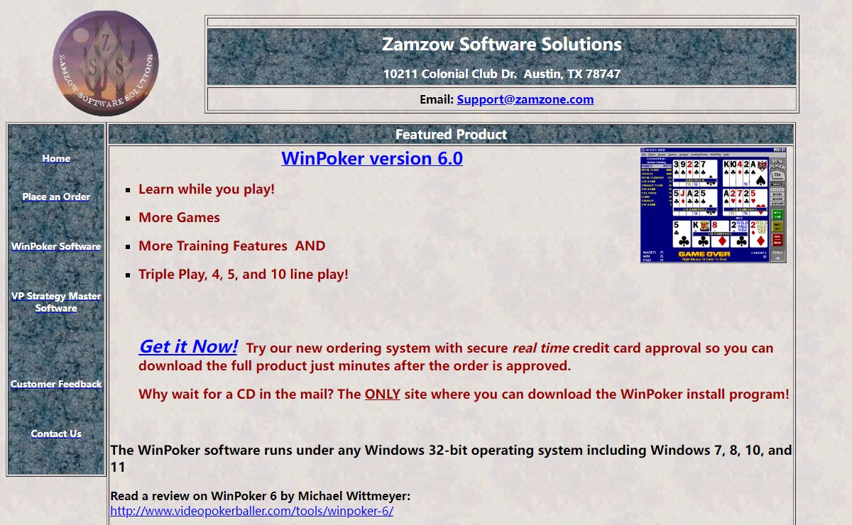 ZSS Home Page - WinPoker Home Page