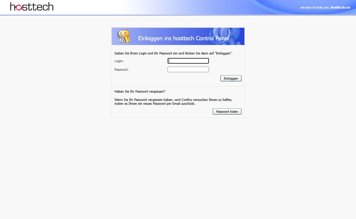 hosttech Control Panel Confixx | Server 124