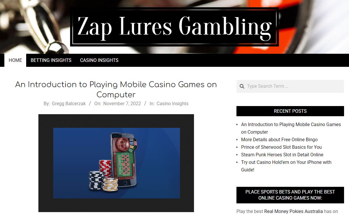 Zap Lures Gambling - Lure in Your Next Big Win at Top Casinos & Sports Betting Sites Now