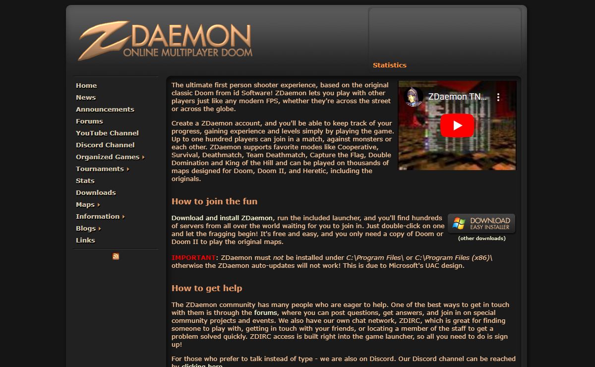 Online Multiplayer Doom - ZDaemon.org
