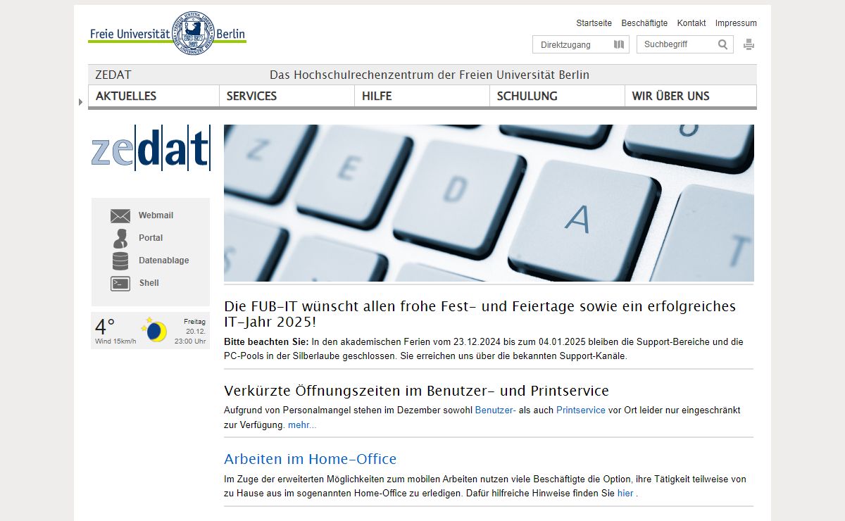 Home < ZEDAT < ZEDAT - Hochschulrechenzentrum