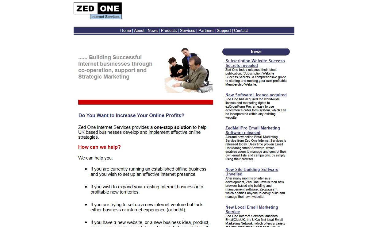 Zed One Internet Services Corporate Site