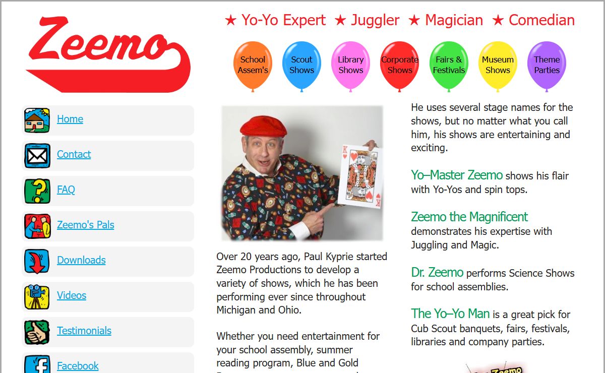 Magic Show by Michigan Magician, Juggling Act, Yo-Yo Expert Ventriloquist / Michigan and Ohio.