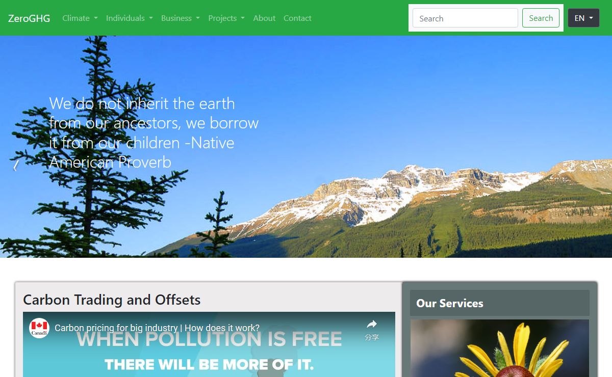 ZeroGHG|Carbon Offsets and Credits