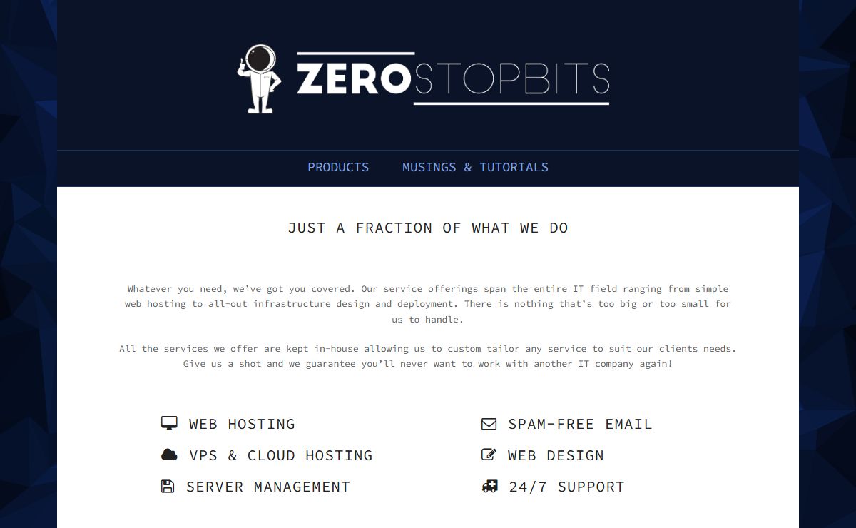 ZeroStopBits: VPS Hosting and Server Management based in Los Angeles