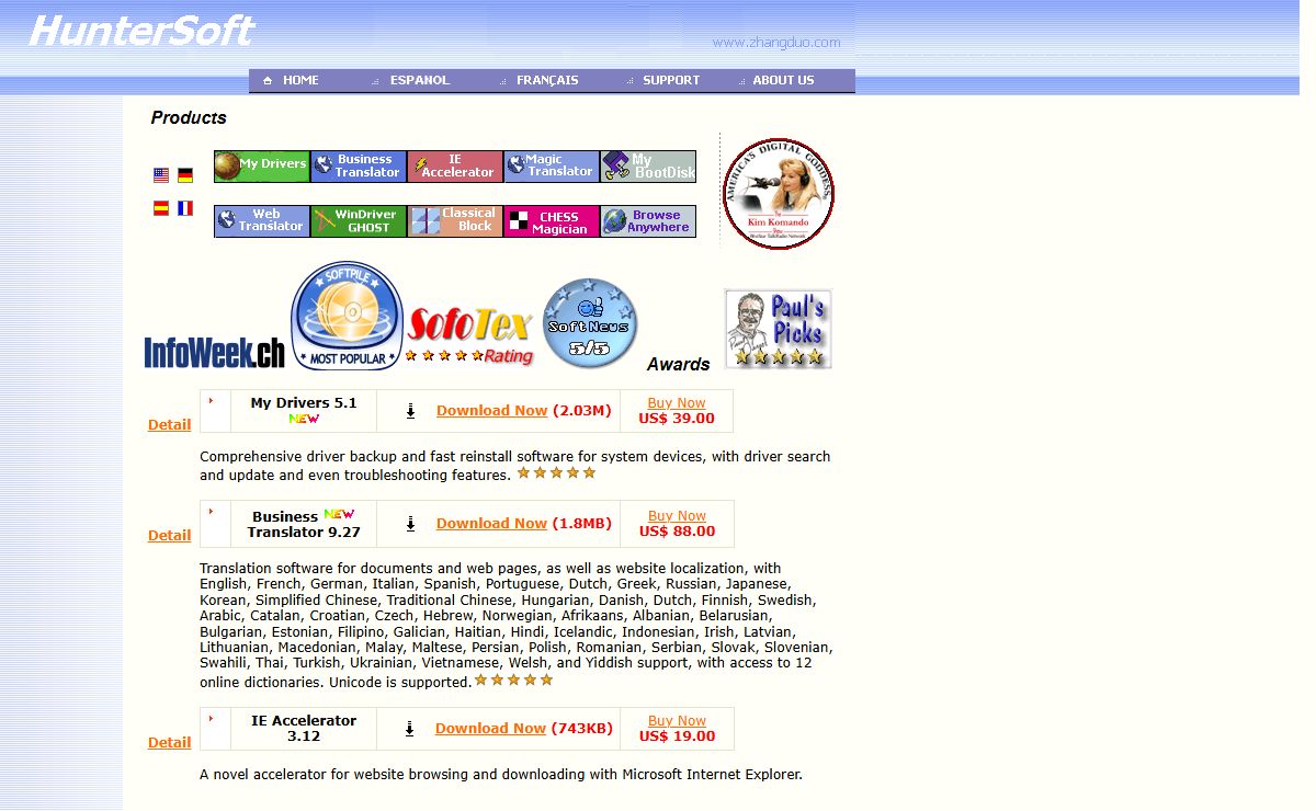 Welcome to HunterSoft / Bienvenue sur HunterSoft / Bienvenido a Huntersoft