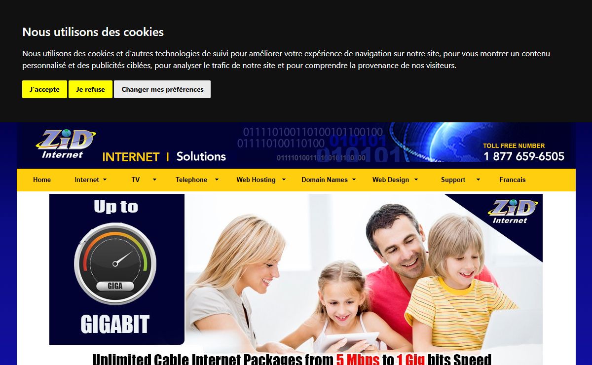 ZiD Internet-Internet Service Provider(ISP),TV,Home Phone,Webhosting,and Domain Name provider