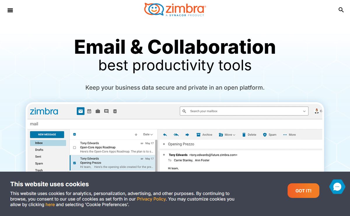 Secure Private Business Email & Collaboration | Open Source | Zimbra