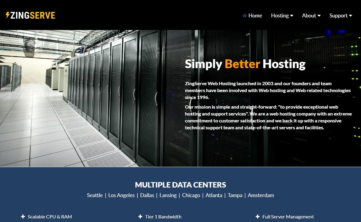 ZingServe Web Hosting