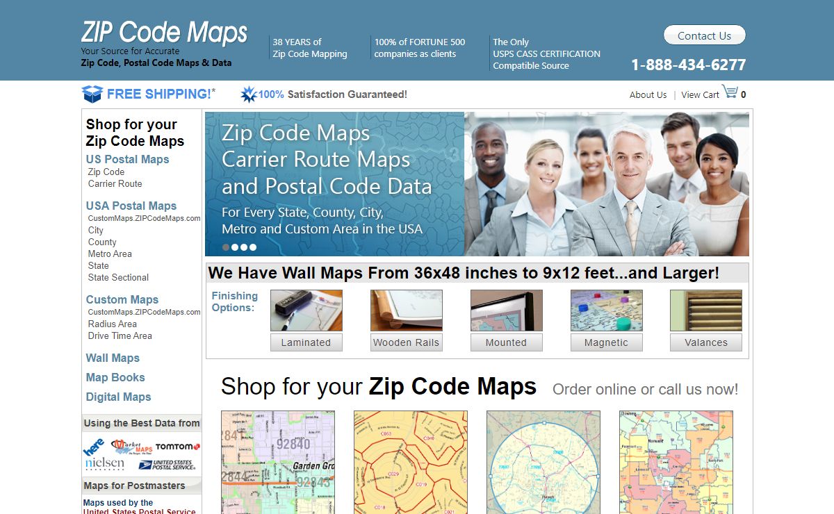 Zip Code Maps - Accurate and Updated Monthly