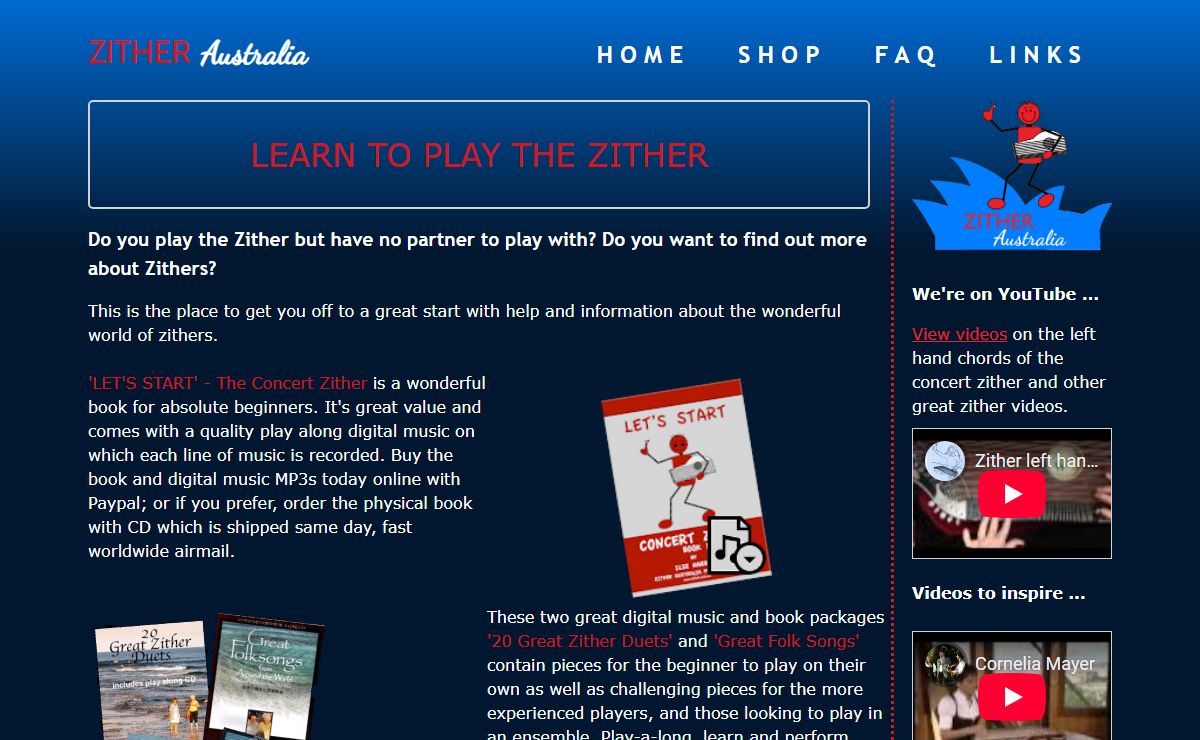 Zither Australia Publications, Northern Beaches, Sydney - Home Page