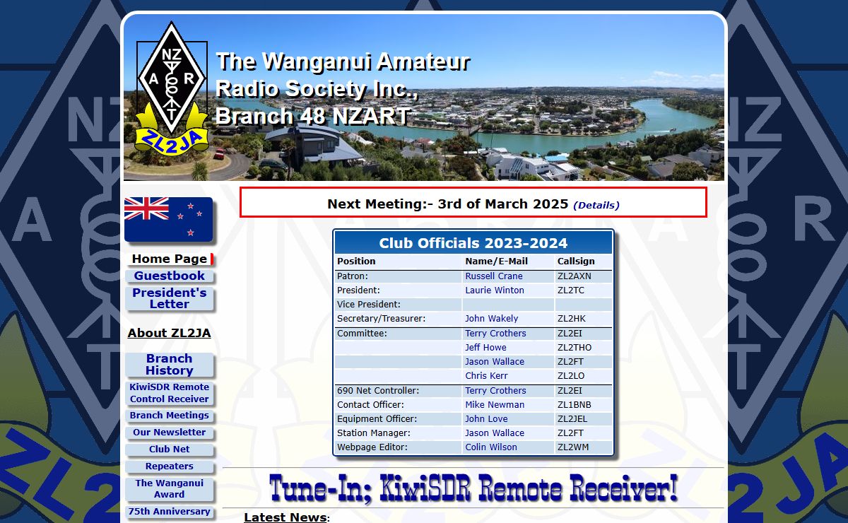Wanganui Amateur Radio Society Inc. Branch 48 NZART Home Page