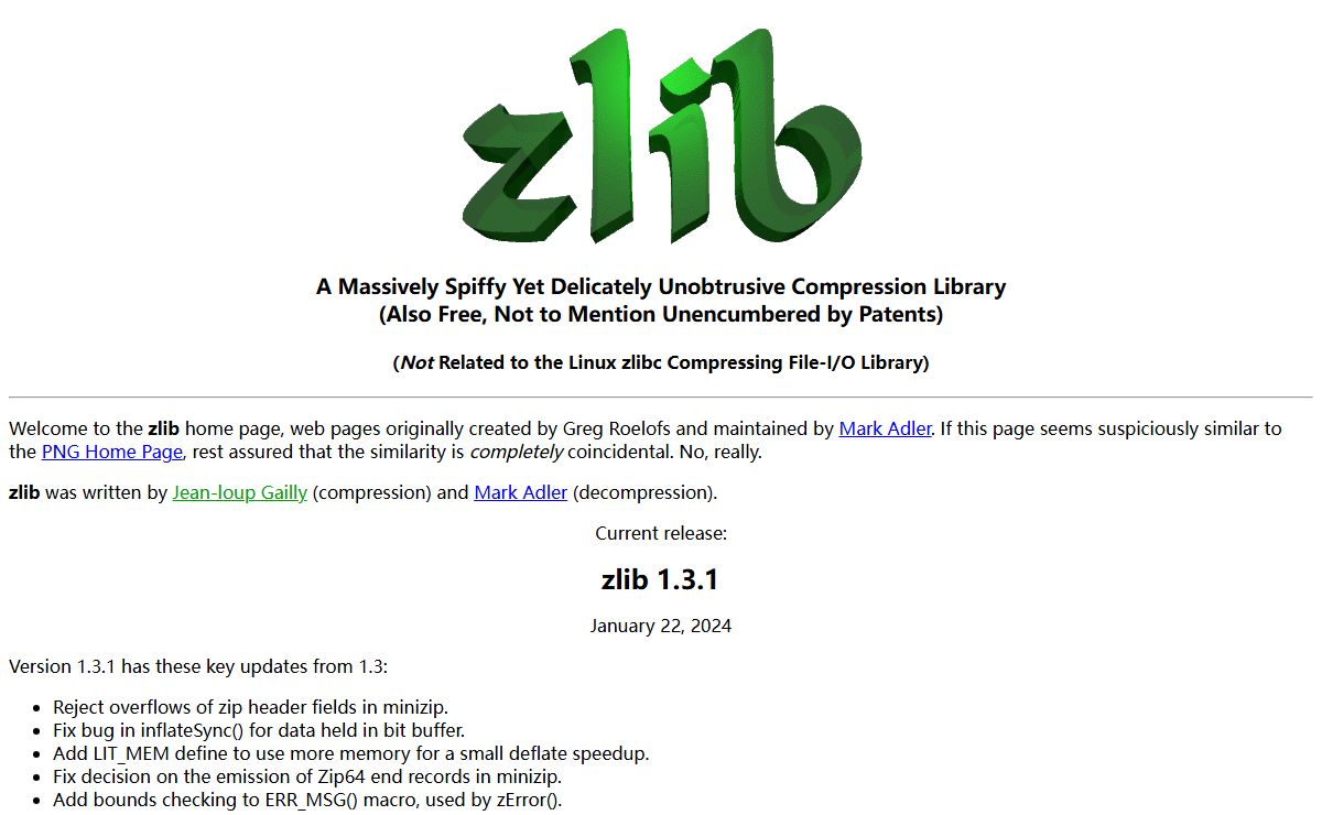 zlib Home Site