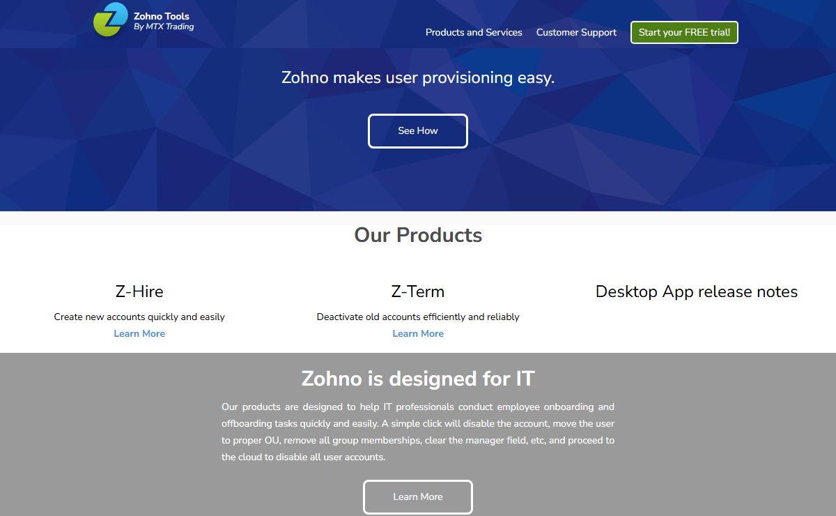 Zohno Tools - User Provisioning Made Easy